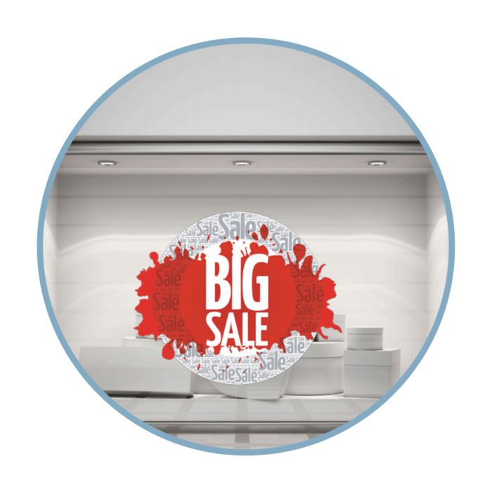 Big Sale Aufkleber für Schaufenster