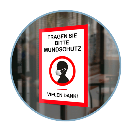 Tragen Sie bitte mundschutz