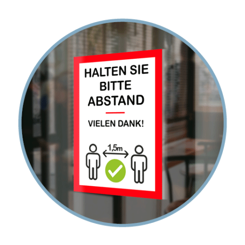 Poster halten Sie abstand