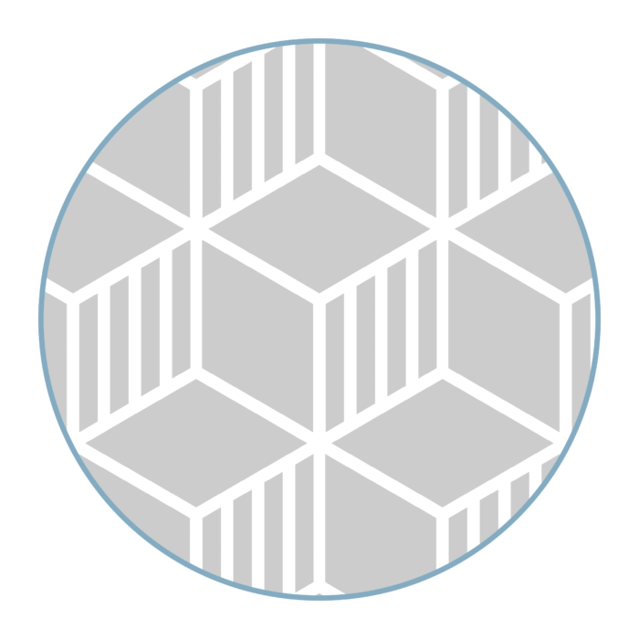 Glasdekor mit 3D Cube Design – Bild 2