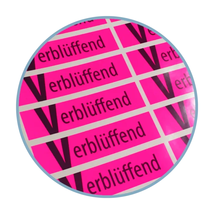 Neon Rot Etiketten – Bild 3