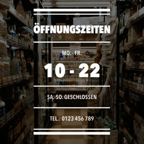 Öffnungszeiten fertige Vorlage